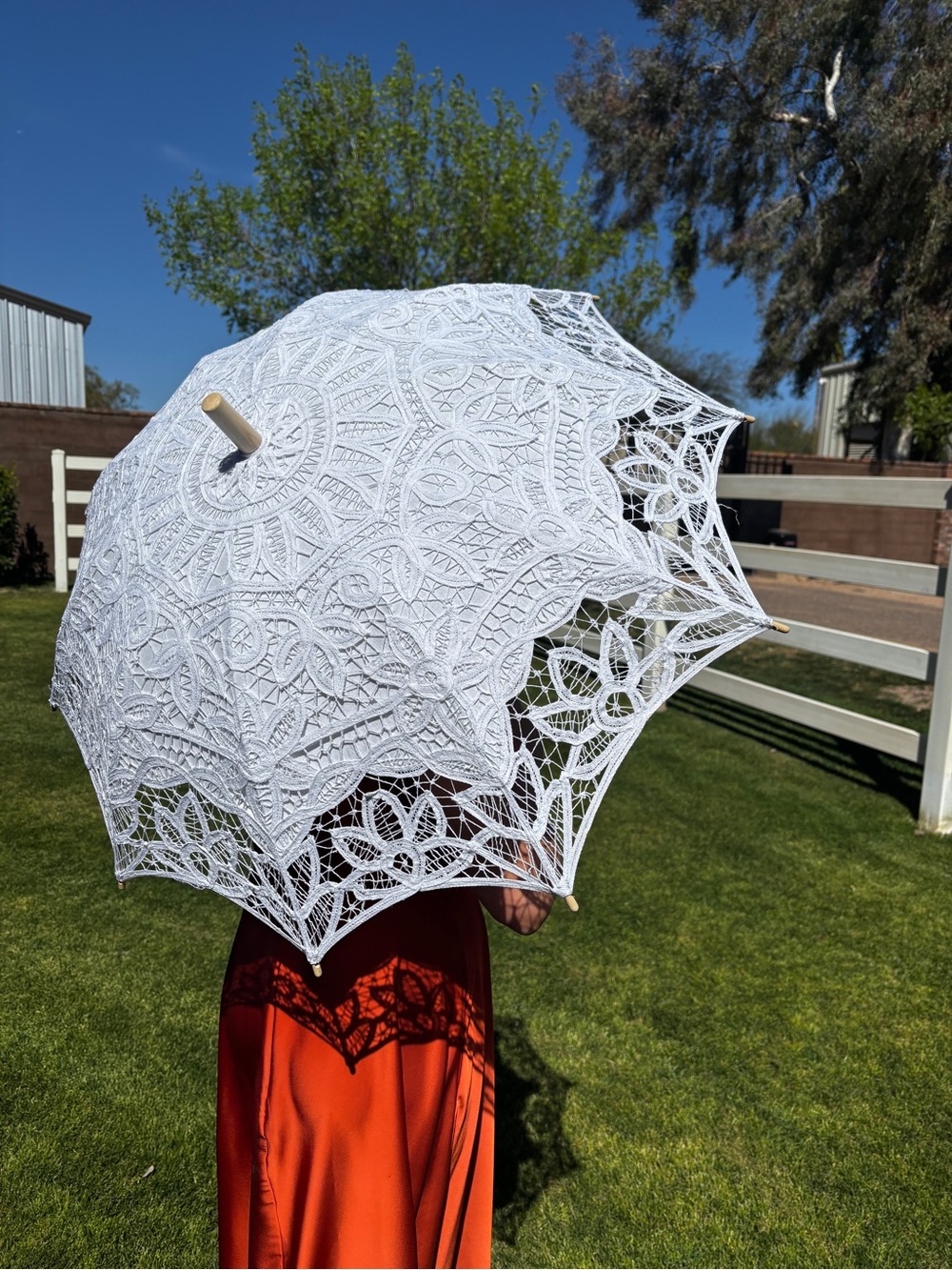 Battenberg lace parasols